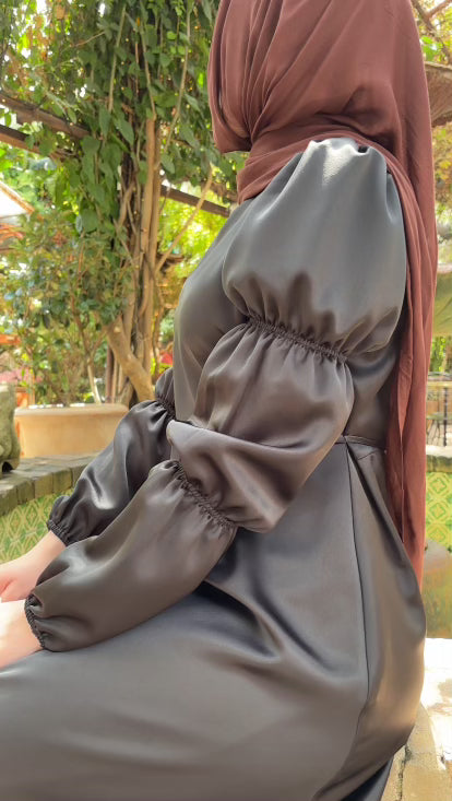 'Qamar' Black Evening Dress