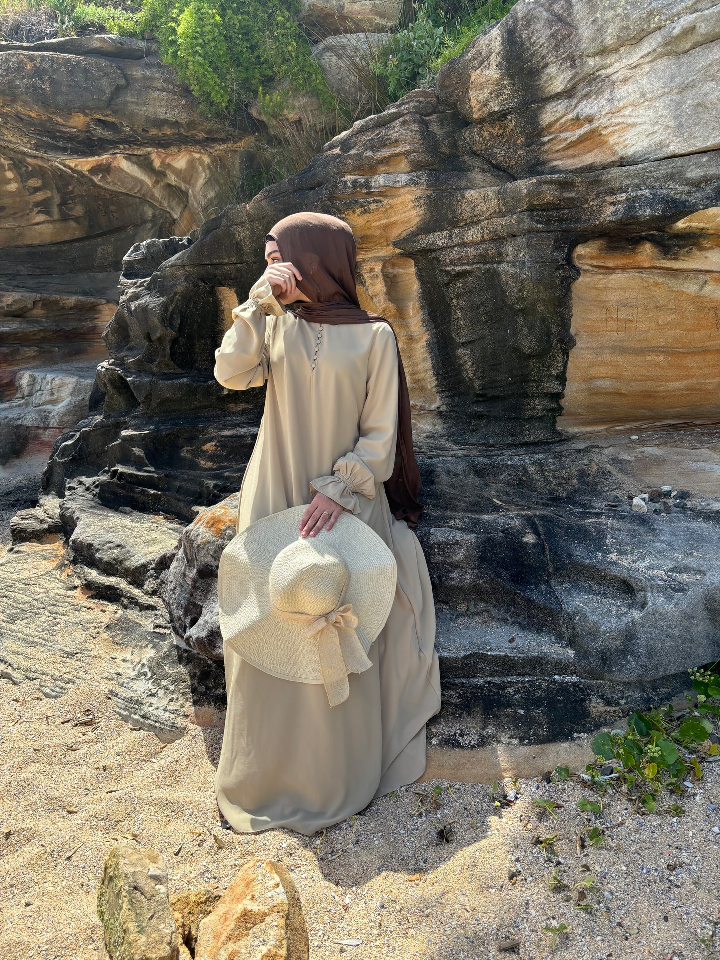 'Alaia' Maxi Smock Dress