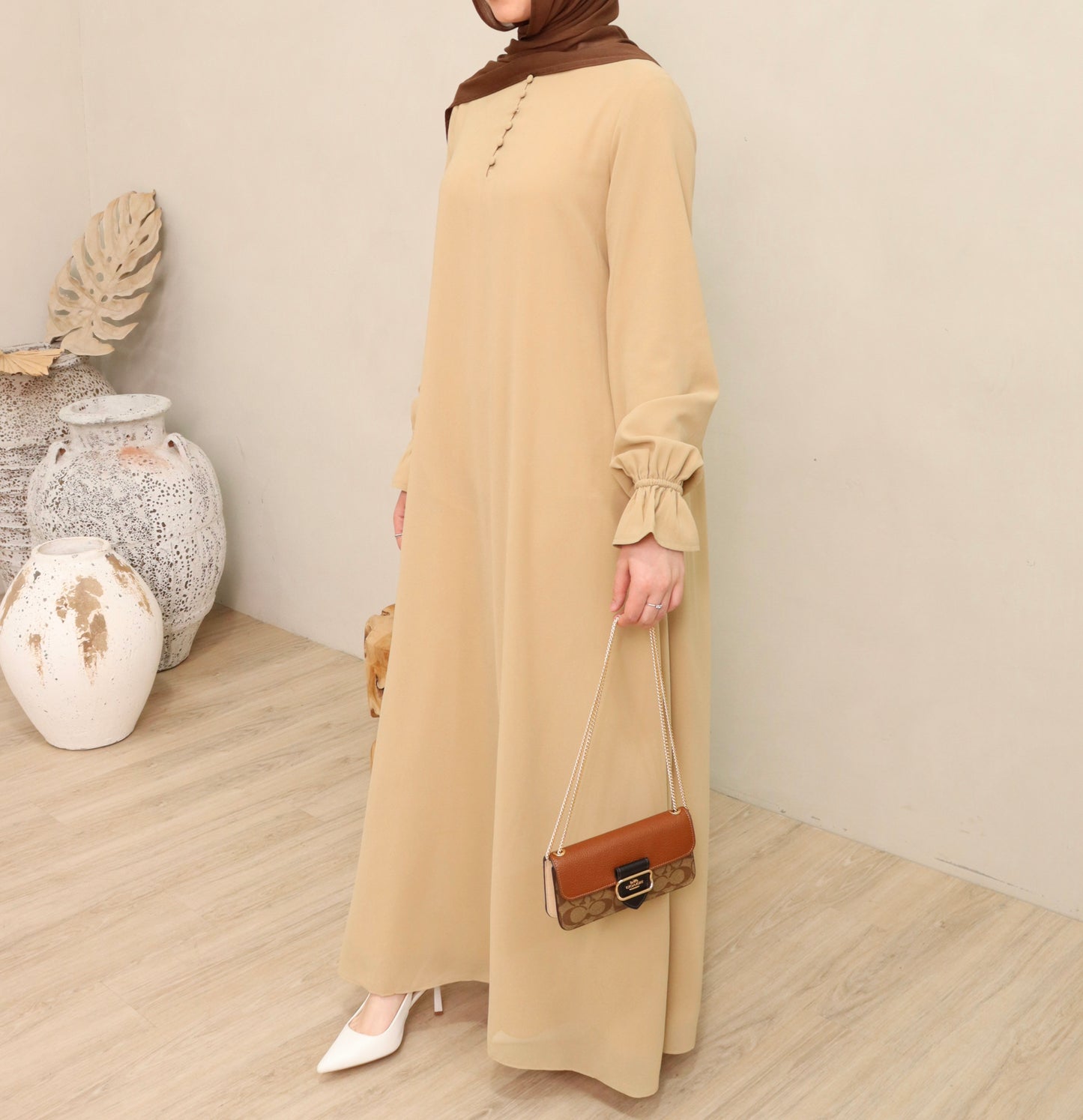 'Alaia' Maxi Smock Dress